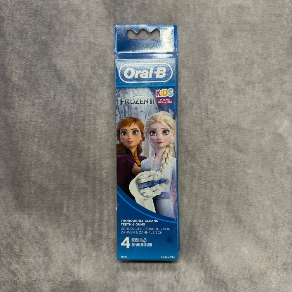 Oral-B Toothbrush Heads Kids 4 Pack Blue Disney Frozen II Elsa Anna Replacement